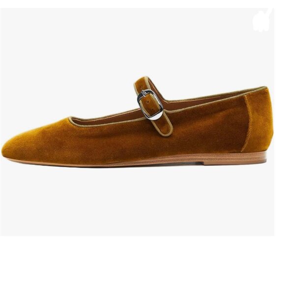 Goldenrod Round Toe Mary Janes Comfortable Strap Buckled Ballet Flats Shoes - Picture 1 of 7